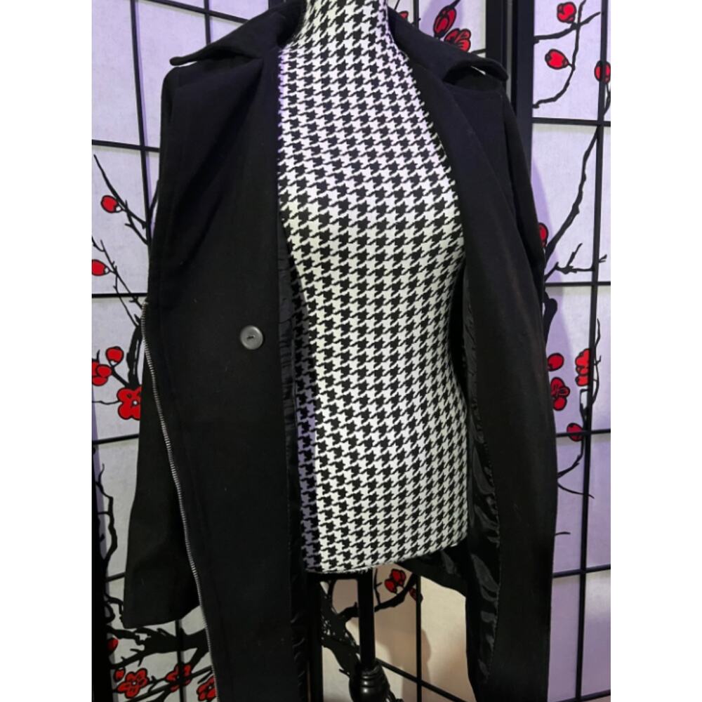 Miss London Jacket Zip Up Peacoat style Classy Size Medium - Picture 4 of 9